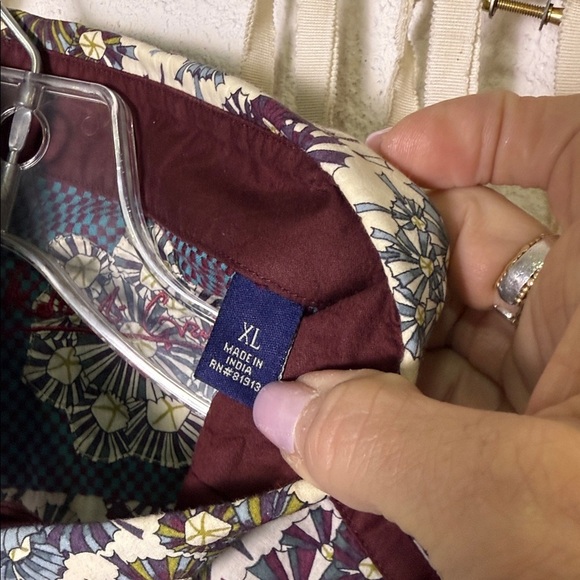 Robert Graham Long Sleeve Button Down Fall Floral Dress Shirt XL Cotton - Picture 9 of 11